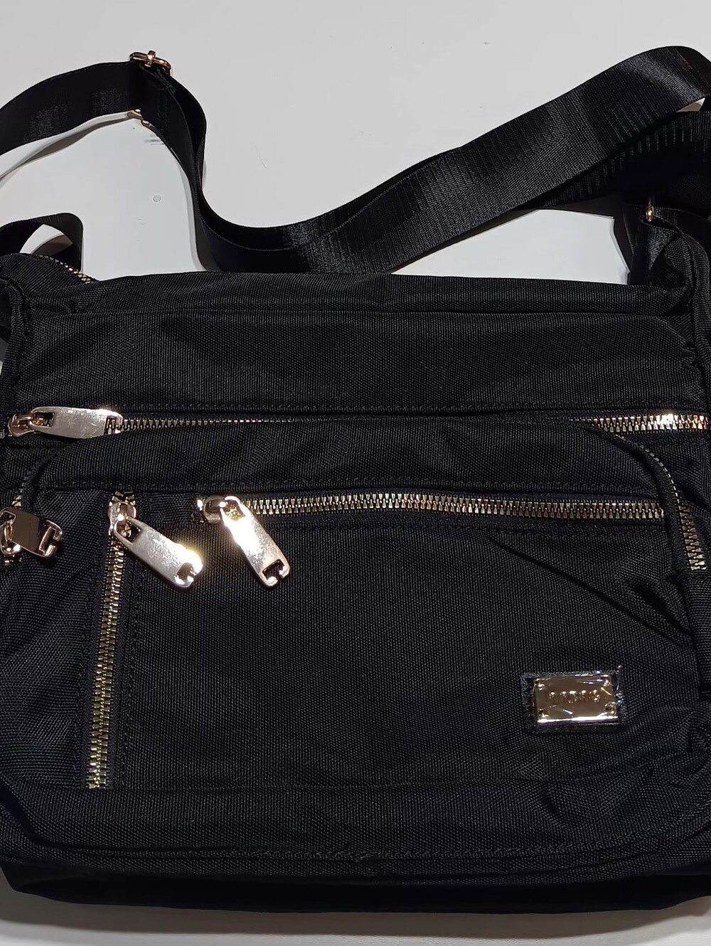 NPBAG Women's Black Multipockets Crossbody Bag